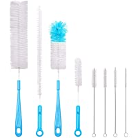 Los mejores  - Vicloon Cepillo de Botellas- 8 Pcs Azul Cepillo de Limpieza Botella con Cerdas de Nylon- Cepillo de Tubo de Pajitas para…